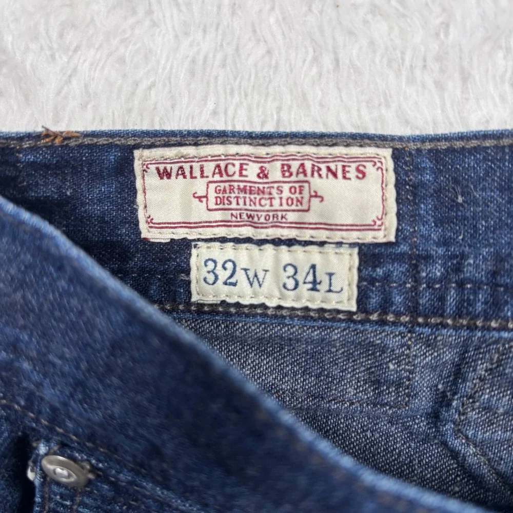 Wallace & Barnes Shorts Men 32 Button Fly Japan Indigo Selvedge Denim Cutoff USA